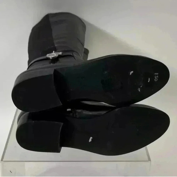 Michael kors HAMILTON tall black boots leather 5.5 women's - Picture 4 of 6